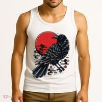 Dark Raven Epic Ninja Fight Anime Tank Top thumb 3
