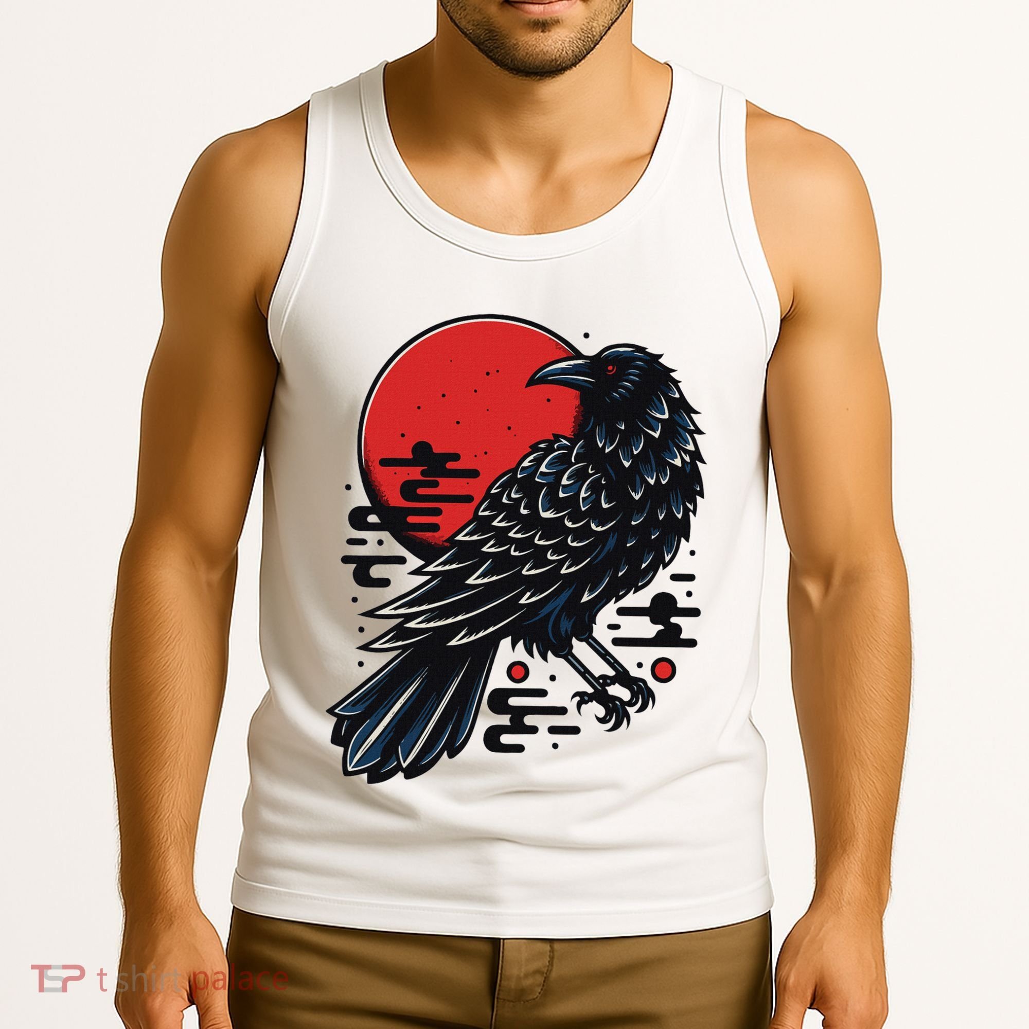 Dark Raven Epic Ninja Fight Anime Tank Top