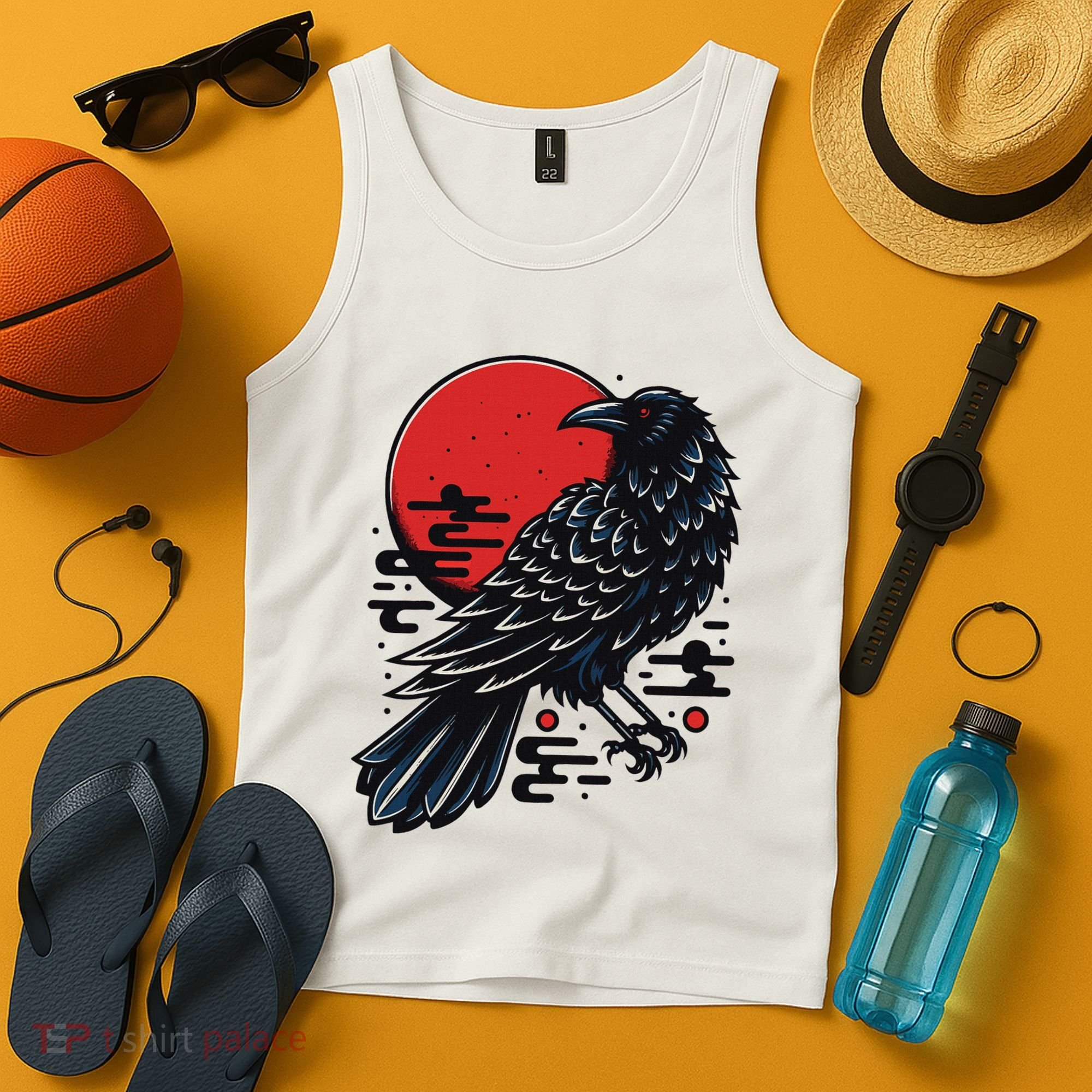 Dark Raven Epic Ninja Fight Anime Tank Top