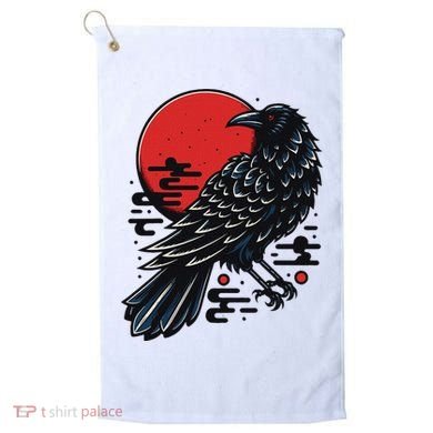 Dark Raven Epic Ninja Fight Anime Golf Towel