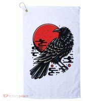 Dark Raven Epic Ninja Fight Anime Golf Towel thumb 0