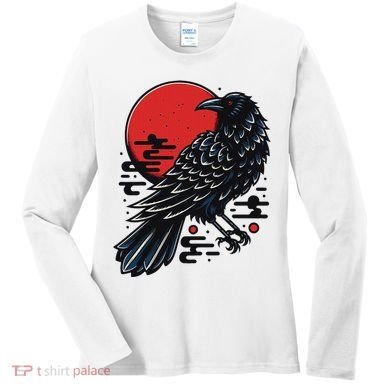 Dark Raven Epic Ninja Fight Anime Women's Long Sleeve Shirt