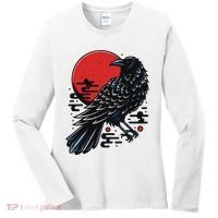 Dark Raven Epic Ninja Fight Anime Women's Long Sleeve Shirt thumb 0