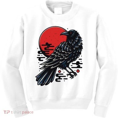 Dark Raven Epic Ninja Fight Anime Kids Sweatshirt