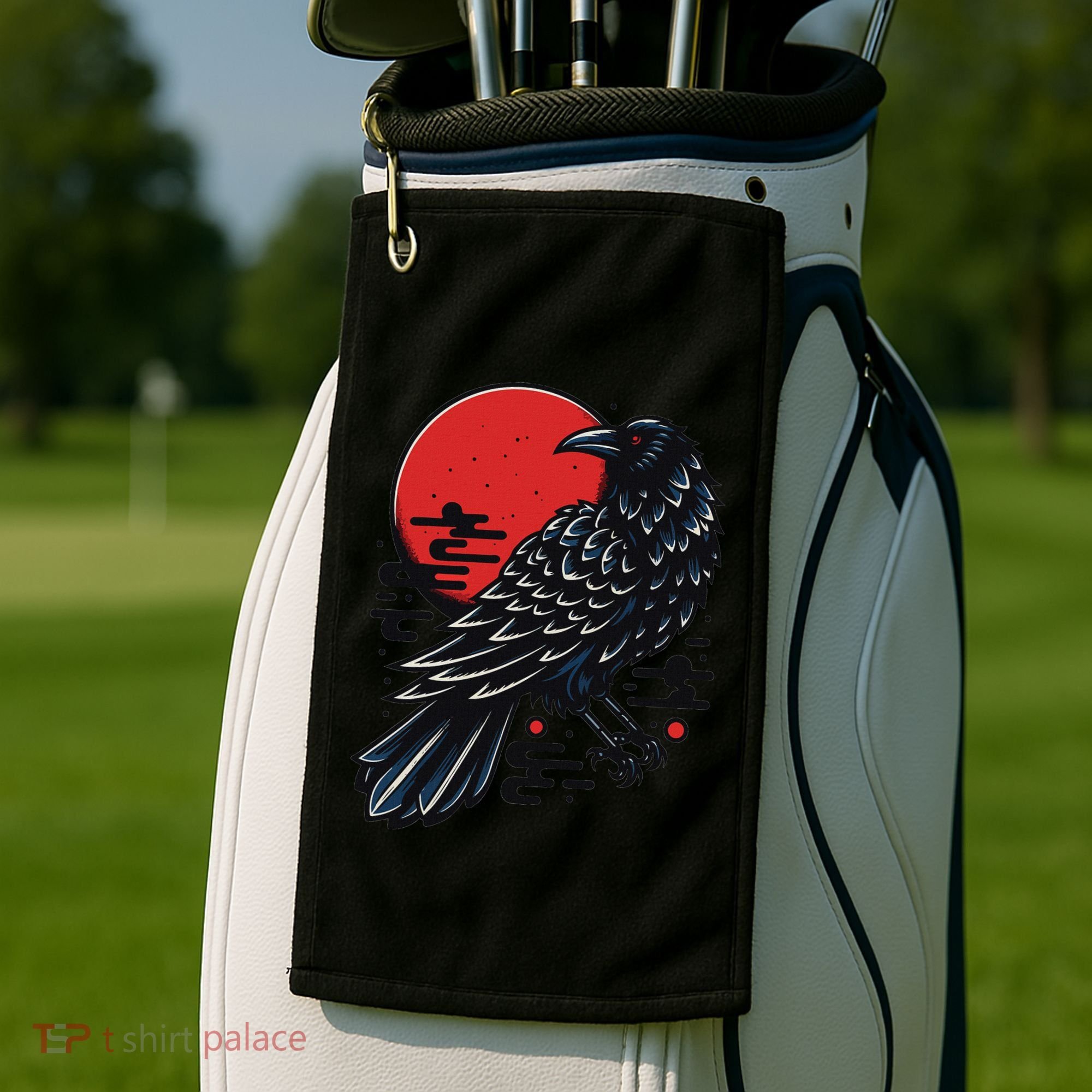 Dark Raven Epic Ninja Fight Anime Cosplay Golf Towel