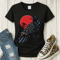 Dark Raven Epic Ninja Fight Anime Cosplay Women's T-Shirt thumb 3