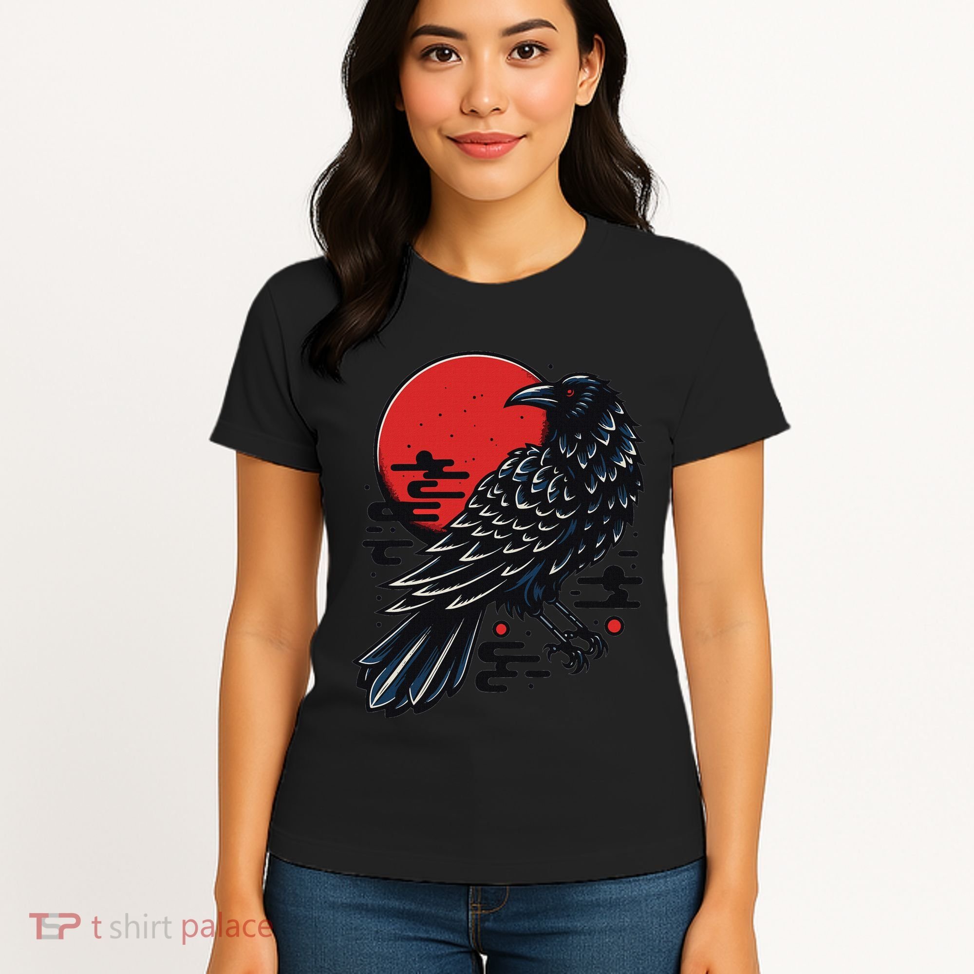 Dark Raven Epic Ninja Fight Anime Cosplay Women's T-Shirt