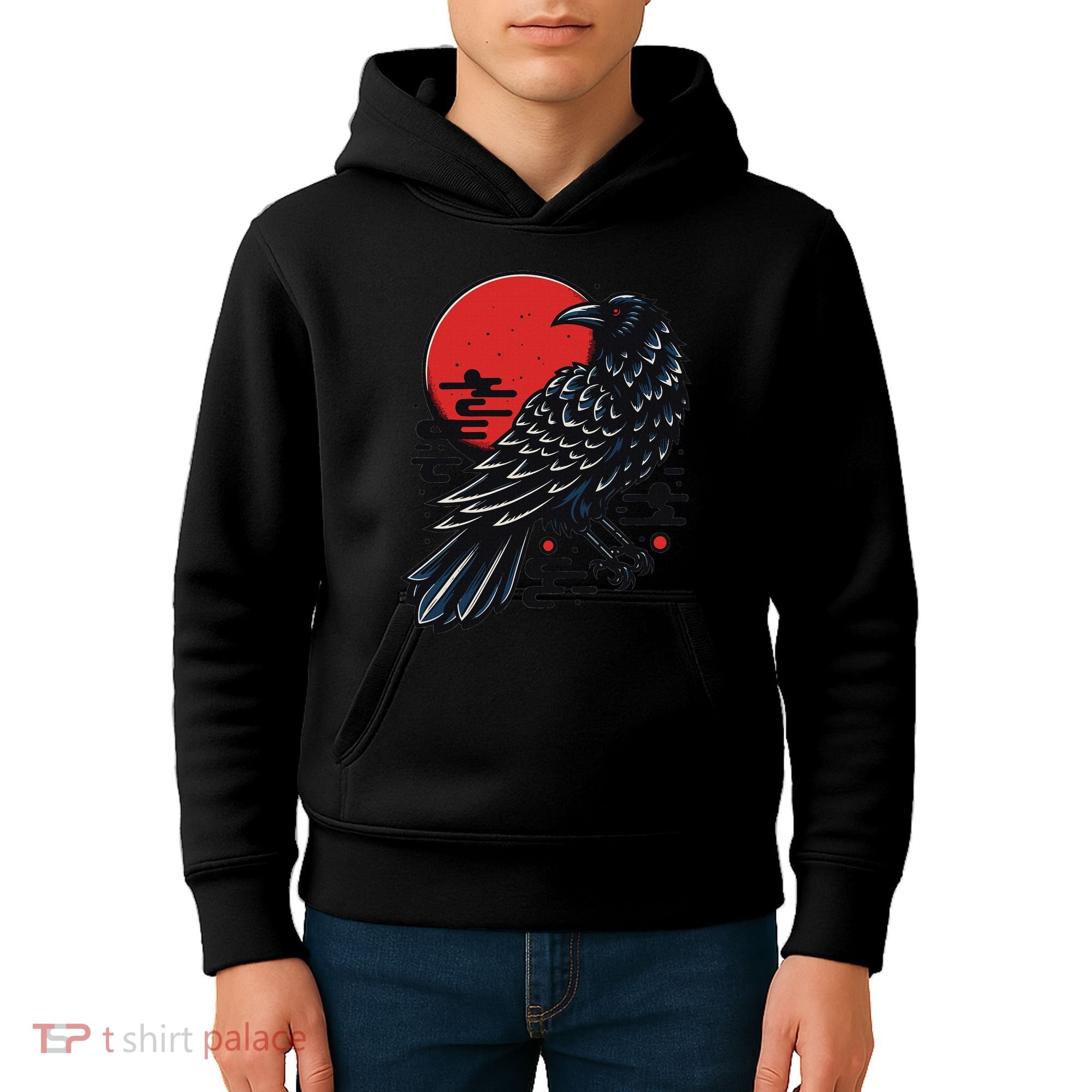 Dark Raven Epic Ninja Fight Anime Cosplay Kids Hoodie