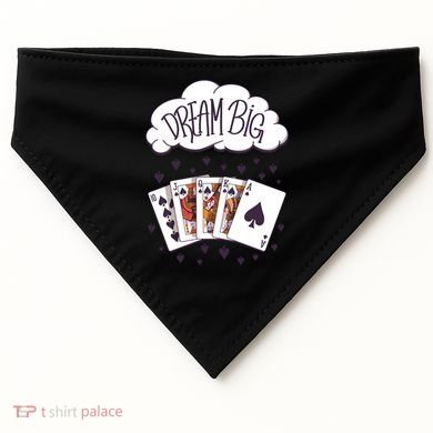 Dream Big Poker Hand USA-Made Doggie Bandana