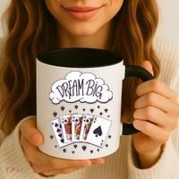 Dream Big Poker Hand Coffee Mug thumb 3