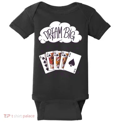 Dream Big Poker Hand Baby Bodysuit