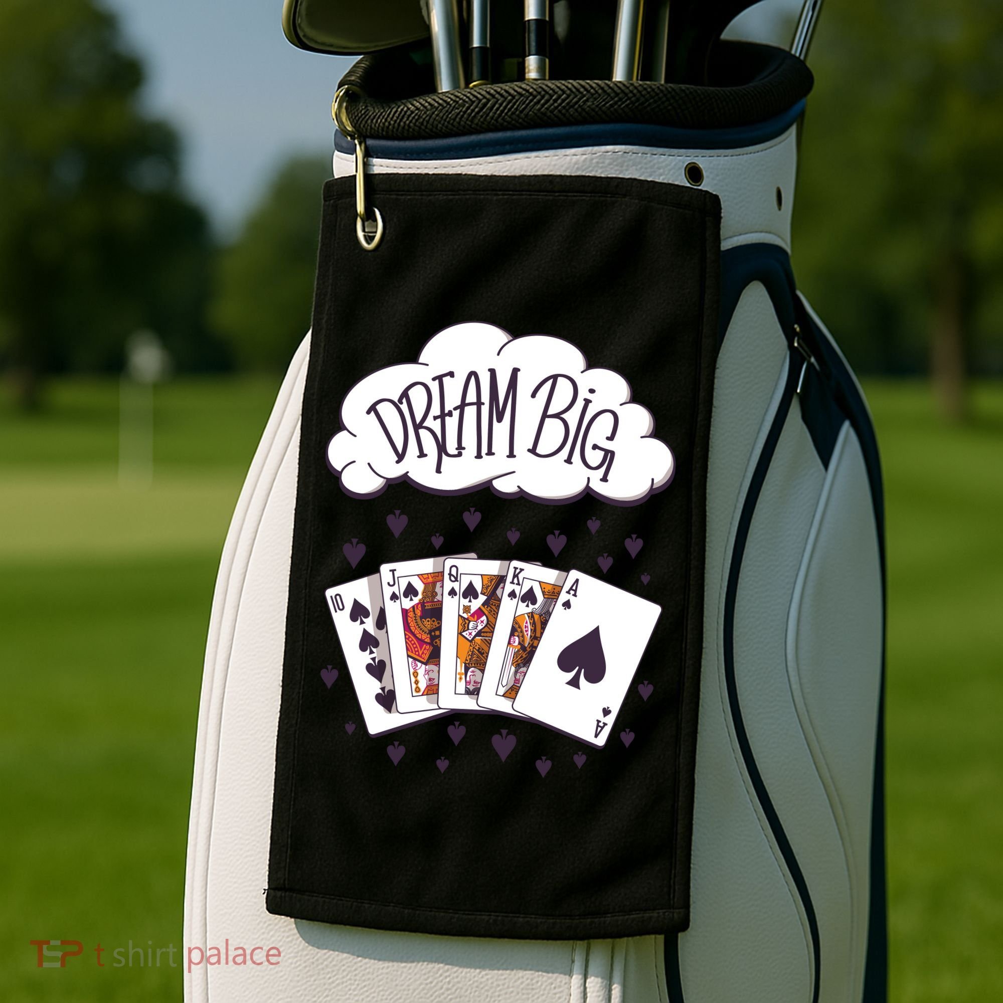 Dream Big Poker Hand Golf Towel