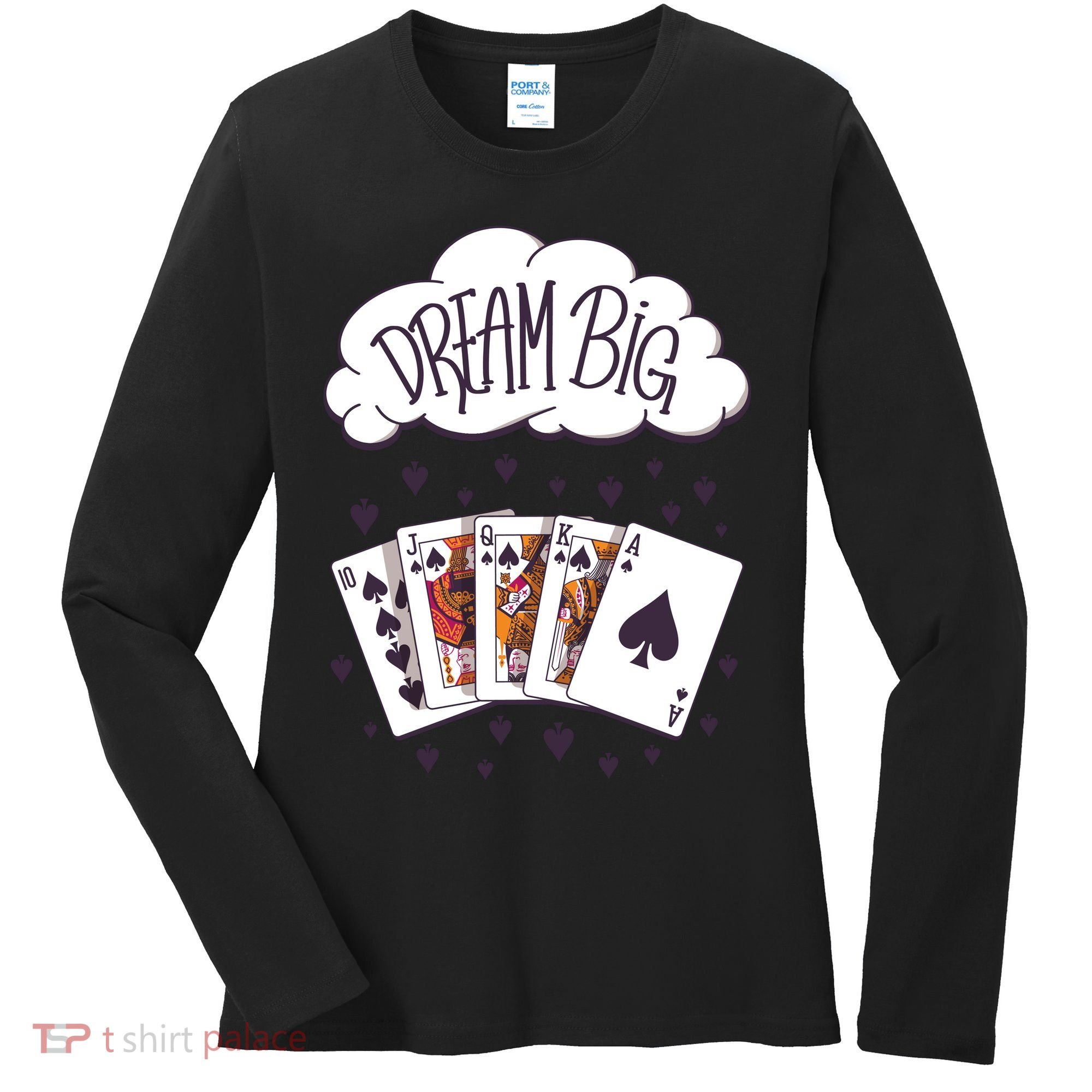 Dream Big Poker Hand Women's Long Sleeve Shirt