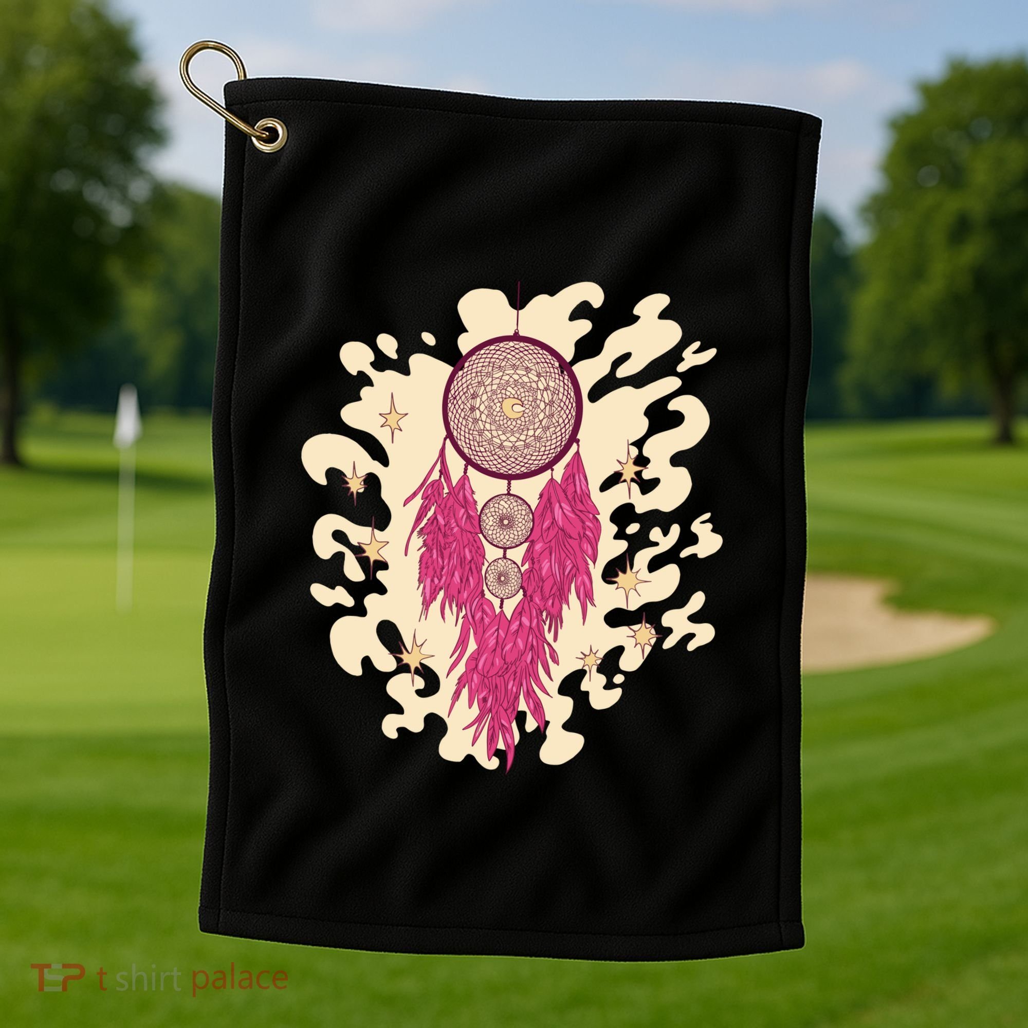 Dream Catcher Moon Golf Towel