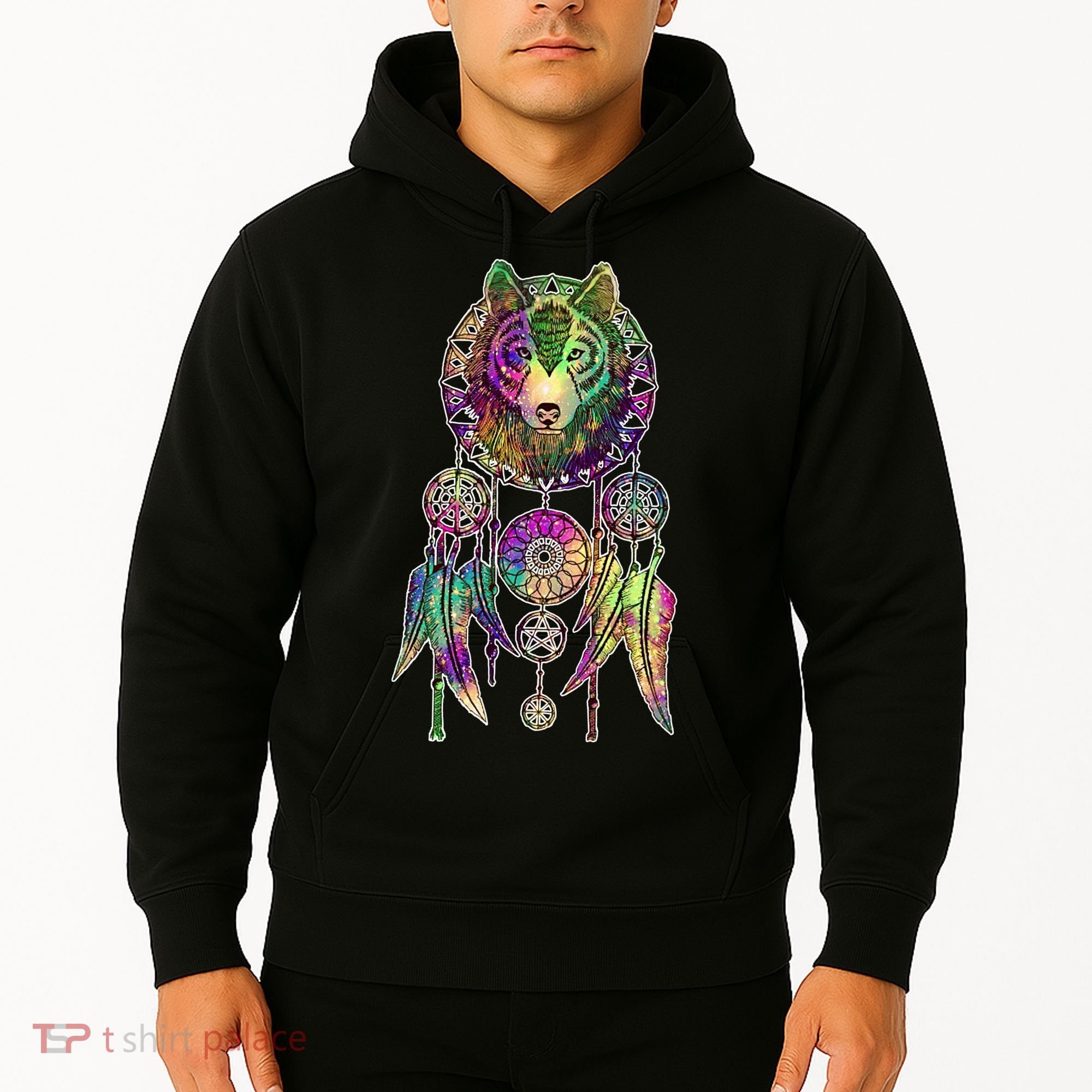 Dream Catcher Wolf Galaxy Hoodie