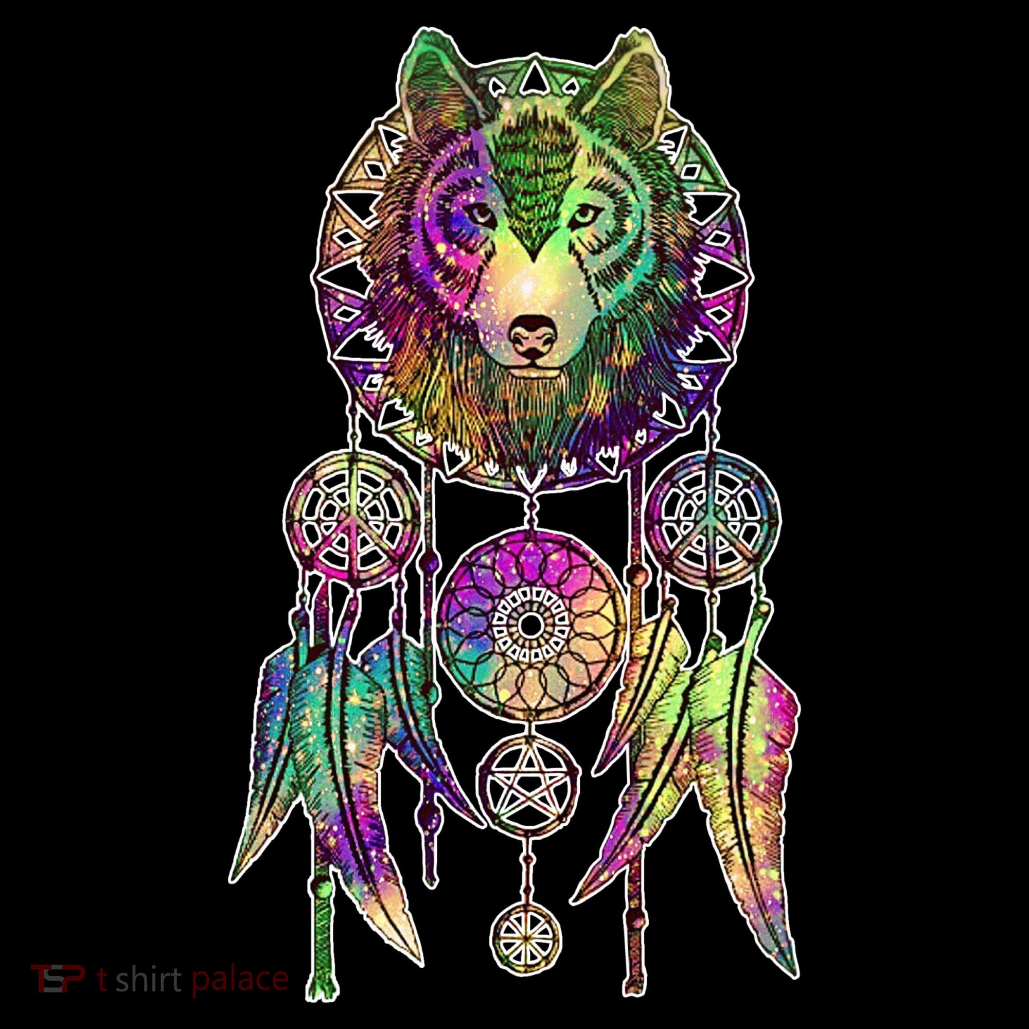 Dream Catcher Wolf Galaxy Sweatshirt