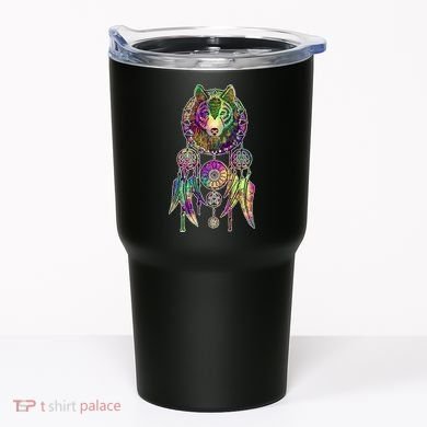 Dream Catcher Wolf Galaxy Tumbler