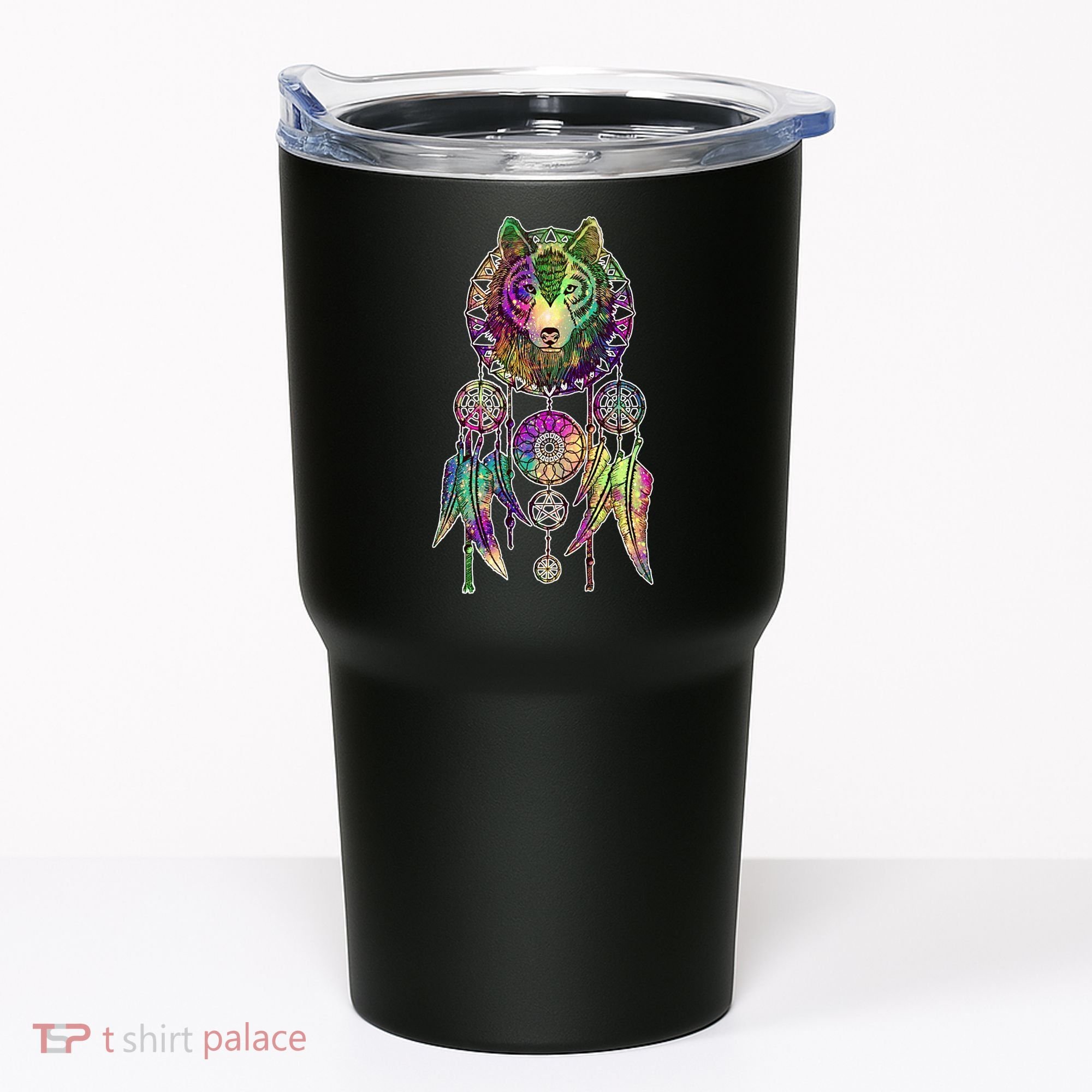 Dream Catcher Wolf Galaxy Tumbler