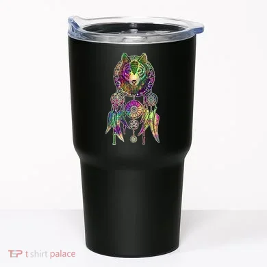 Dream Catcher Wolf Galaxy Tumbler