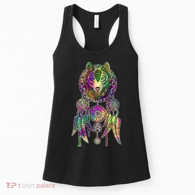 Dream Catcher Wolf Galaxy Women's Tank Top