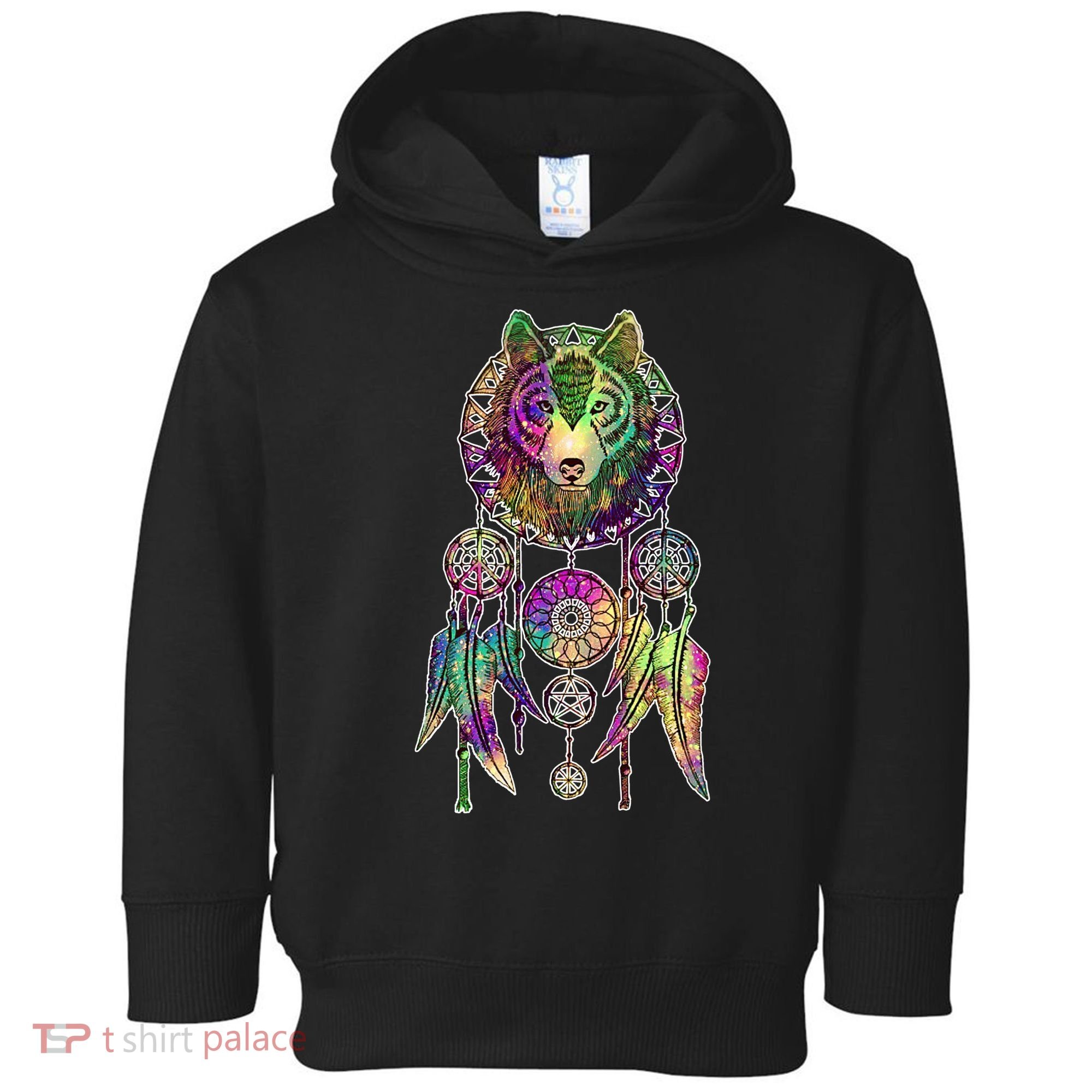 Dream Catcher Wolf Galaxy Toddler Hoodie