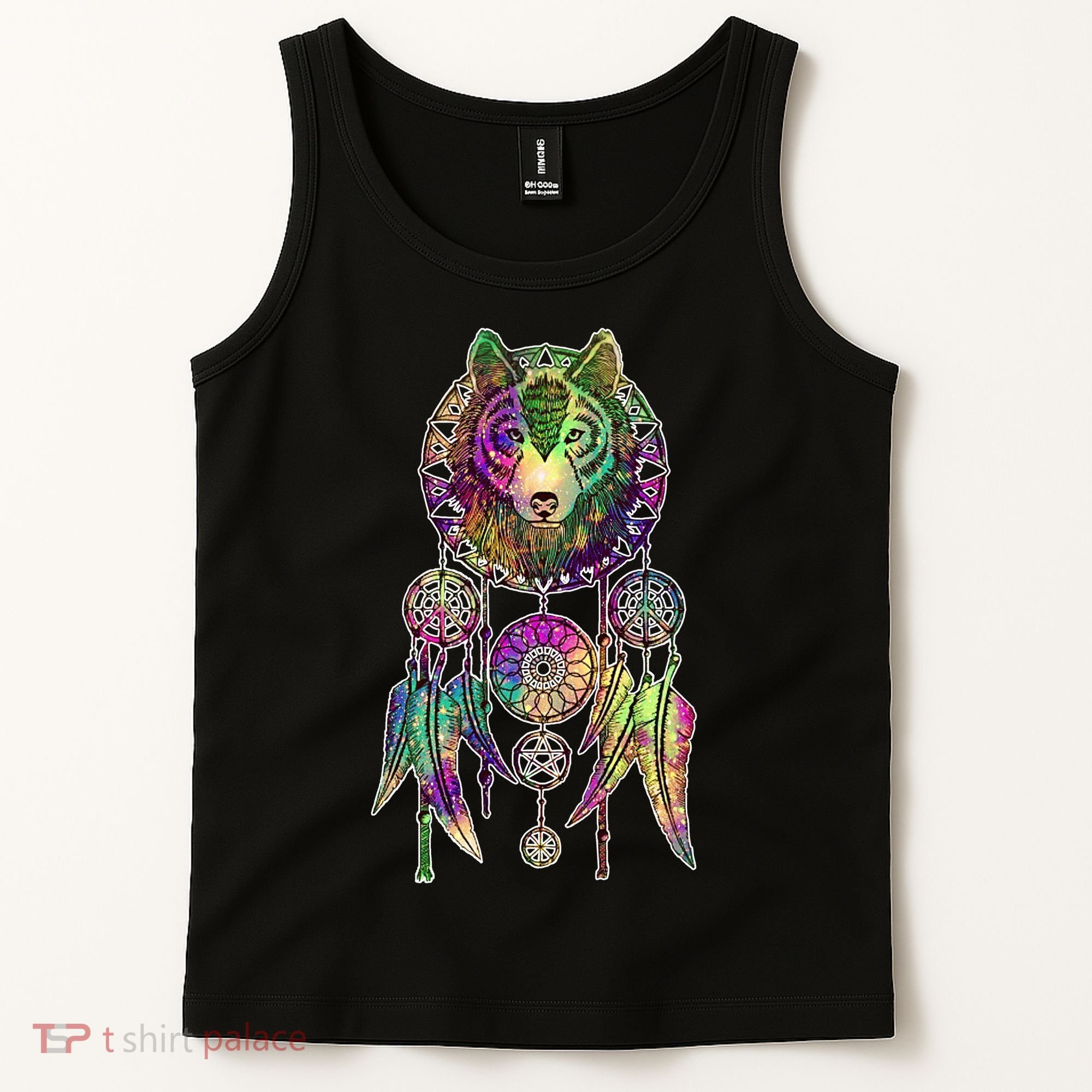 Dream Catcher Wolf Galaxy Tank Top