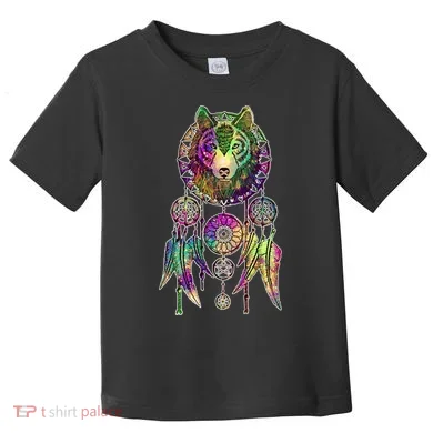 Dream Catcher Wolf Galaxy Toddler T-Shirt