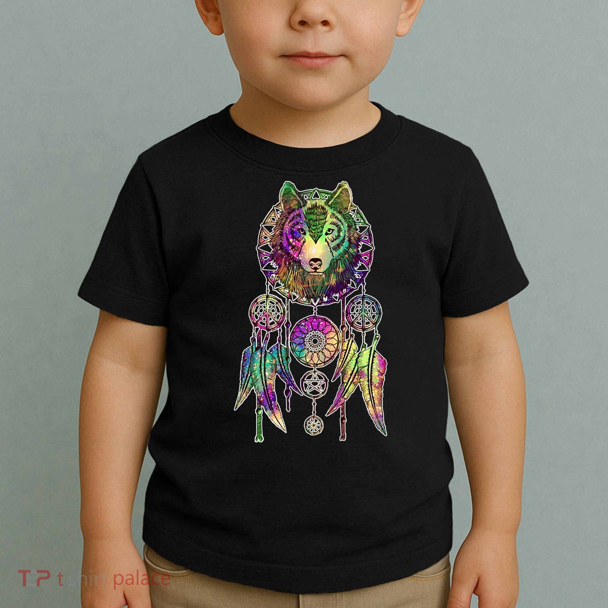 Dream Catcher Wolf Galaxy Toddler T-Shirt
