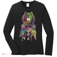 Dream Catcher Wolf Galaxy Women's Long Sleeve Shirt thumb 0
