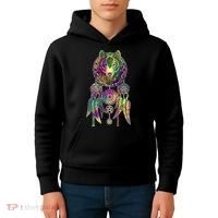 Dream Catcher Wolf Galaxy Kids Hoodie thumb 4