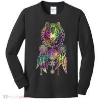 Dream Catcher Wolf Galaxy Kids Long Sleeve Shirt thumb 0