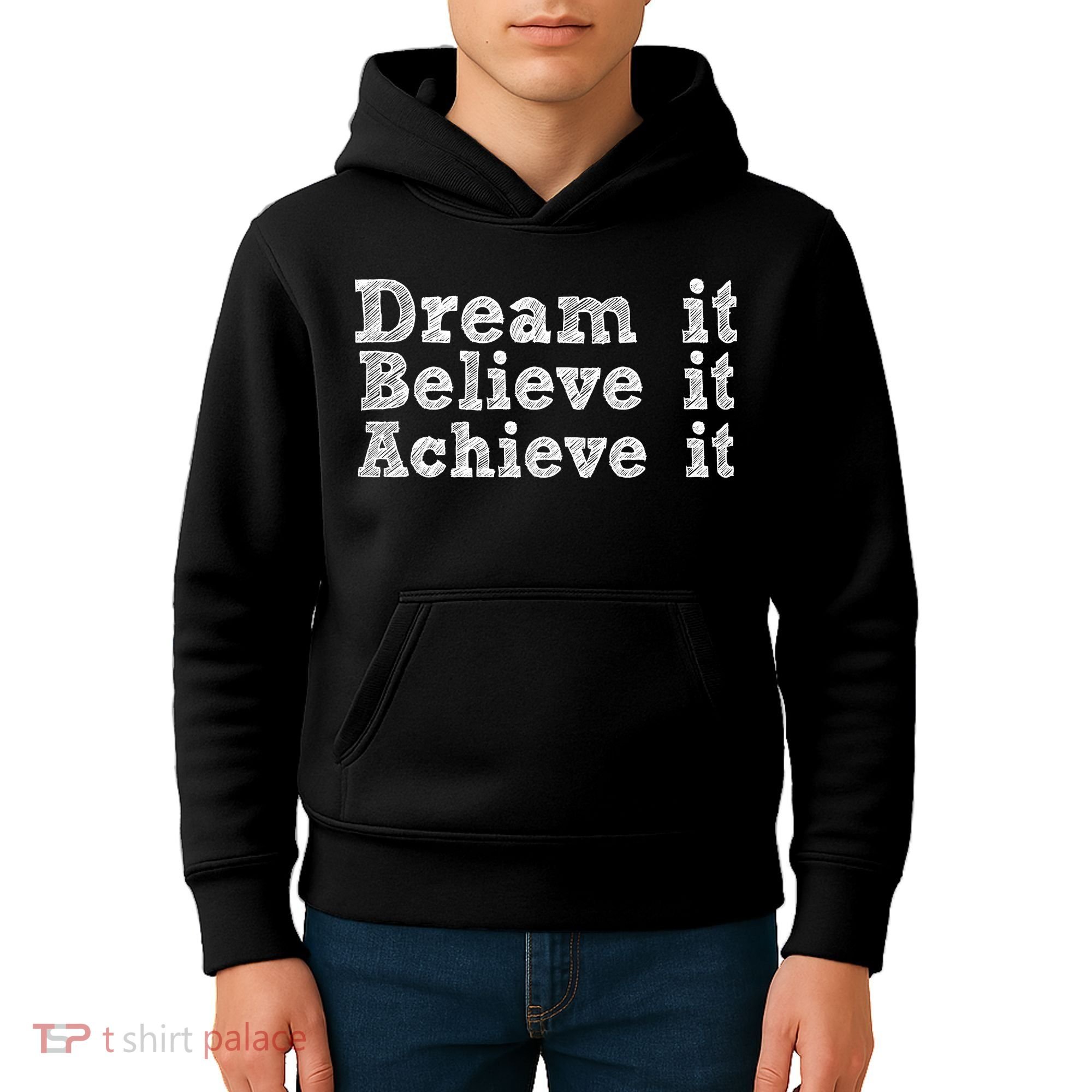 Dream It Believe It Achieve It Kids Hoodie