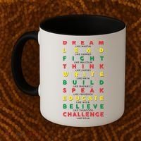 Dream Lead Fight Think Black History Month Coffee Mug thumb 2