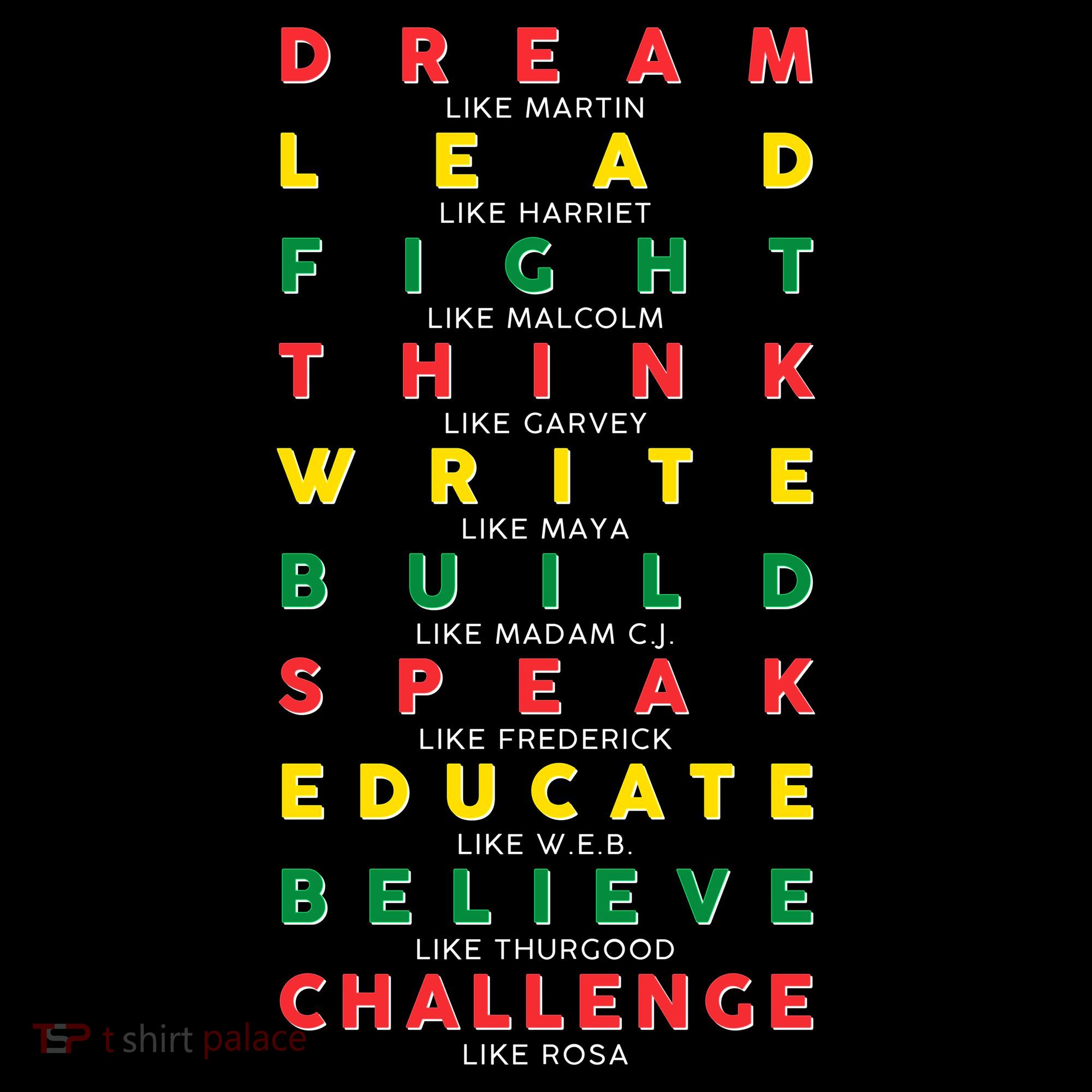 Dream Lead Fight Think Black History Month Mousepad