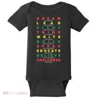 Dream Lead Fight Think Black History Month Baby Bodysuit thumb 0