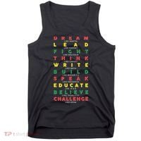 Dream Lead Fight Think Black History Month Tank Top thumb 0