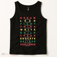 Dream Lead Fight Think Black History Month Tank Top thumb 2