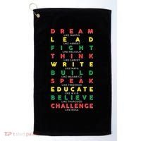 Dream Lead Fight Think Black History Month Golf Towel thumb 0