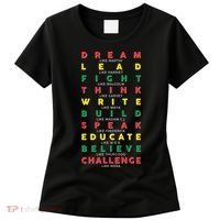 Dream Lead Fight Think Black History Month Women's T-Shirt thumb 0