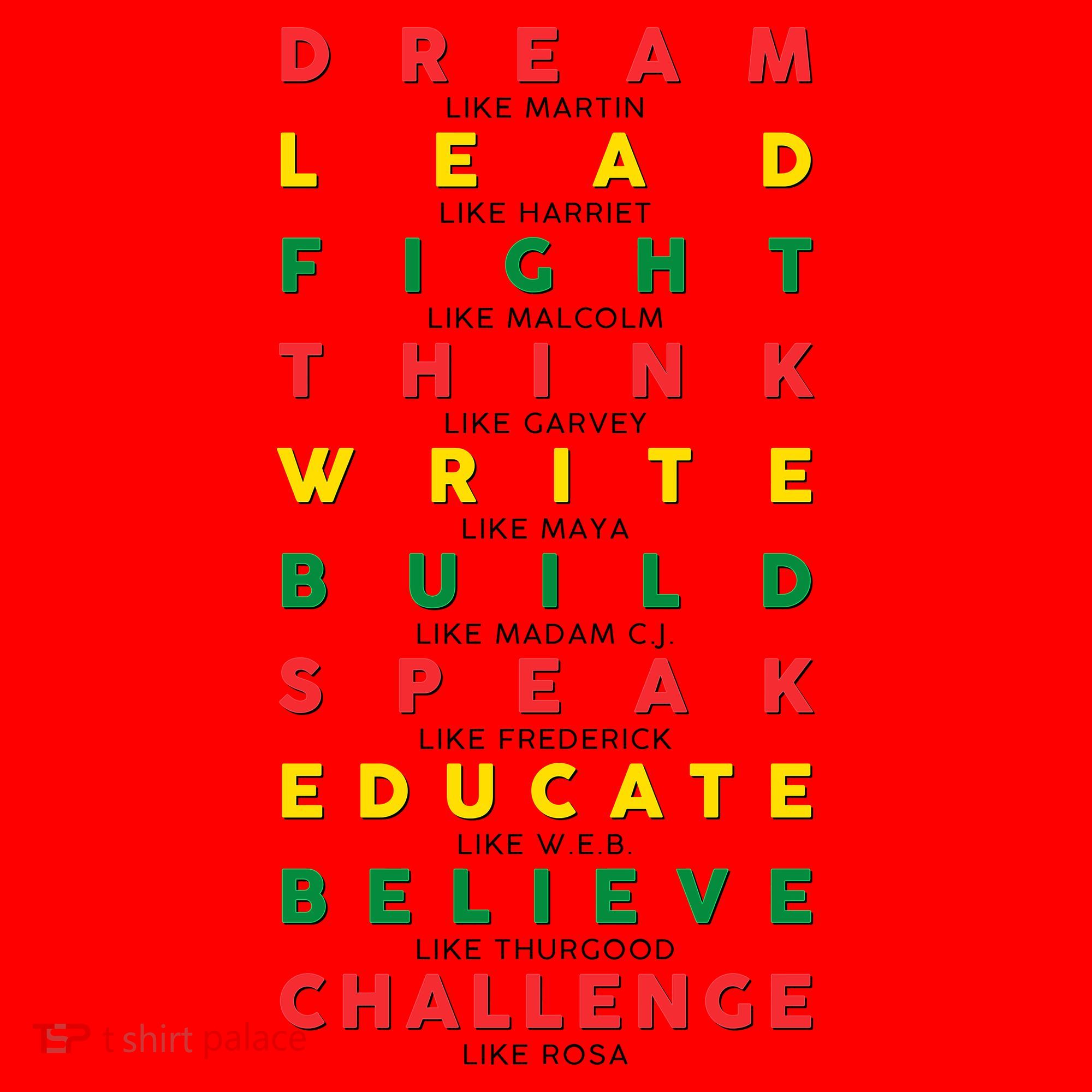 Dream Lead Fight Think Black History Month Santa Hat