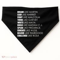 Dream Lead Fight Think Write Build Speak Educate Believe Challenge USA-Made Doggie Bandana thumb 0