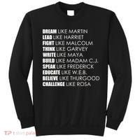Dream Lead Fight Think Write Build Speak Educate Believe Challenge Sweatshirt thumb 0