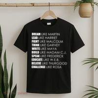 Dream Lead Fight Think Write Build Speak Educate Believe Challenge T-Shirt thumb 2