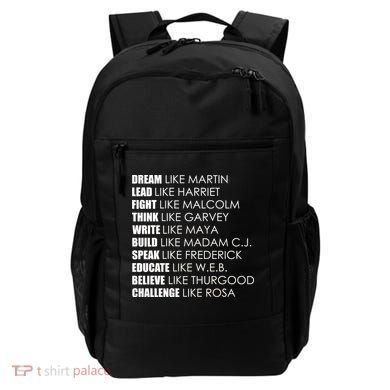 Dream Lead Fight Think Write Build Speak Educate Believe Challenge Backpack