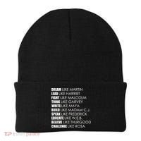Dream Lead Fight Think Write Build Speak Educate Believe Challenge Beanie thumb 0