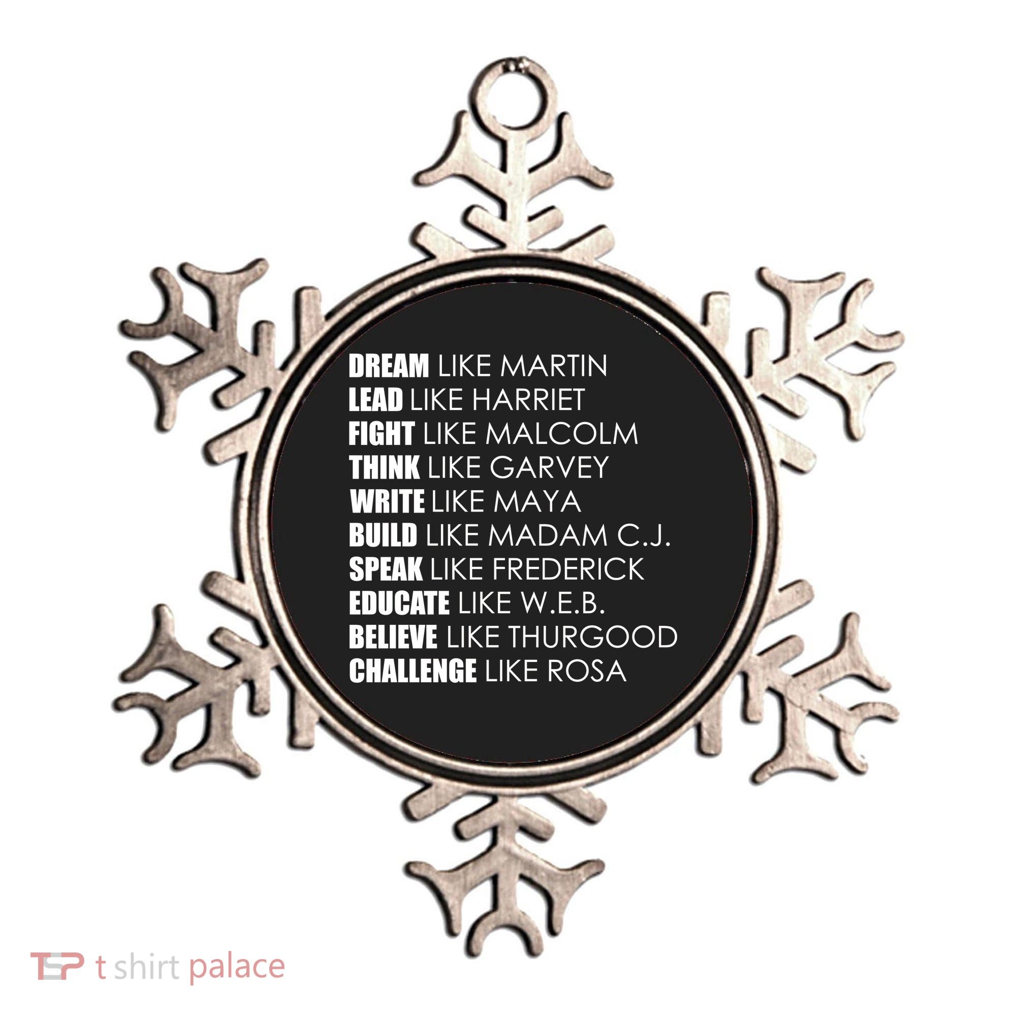 Dream Lead Fight Think Write Build Speak Educate Believe Challenge Ornament