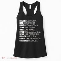 Dream Lead Fight Think Write Build Speak Educate Believe Challenge Women's Tank Top thumb 0