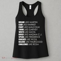 Dream Lead Fight Think Write Build Speak Educate Believe Challenge Women's Tank Top thumb 3