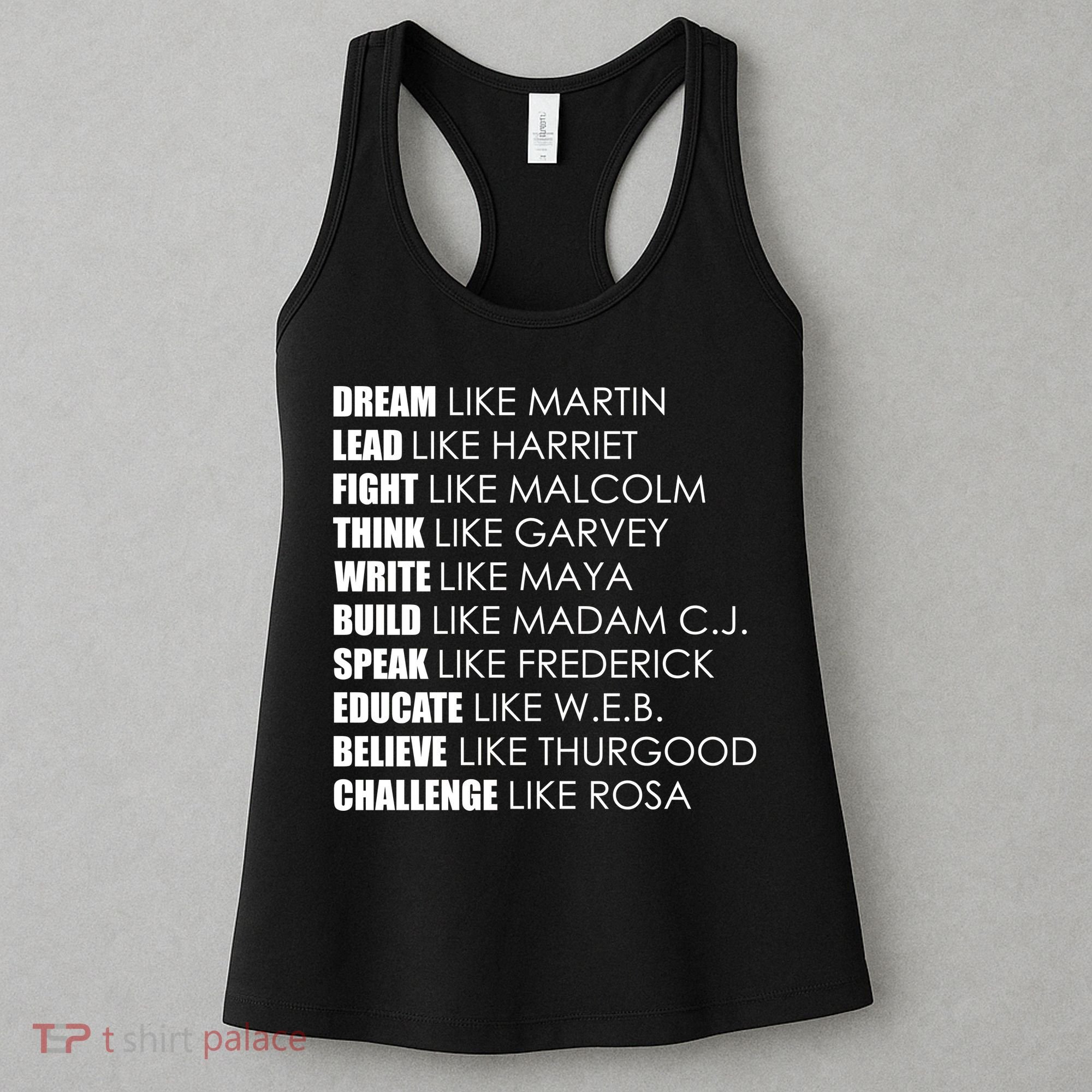 Dream Lead Fight Think Write Build Speak Educate Believe Challenge Women's Tank Top