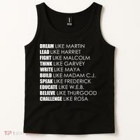 Dream Lead Fight Think Write Build Speak Educate Believe Challenge Tank Top thumb 2